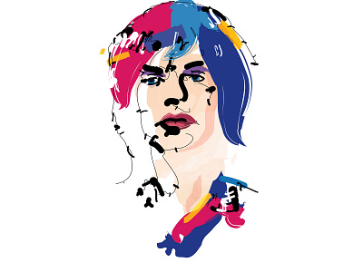 Mick Jagger abstract abstract artwork adobe illustrator art artwork design digital art graphic design illustration modern rock rolling stones