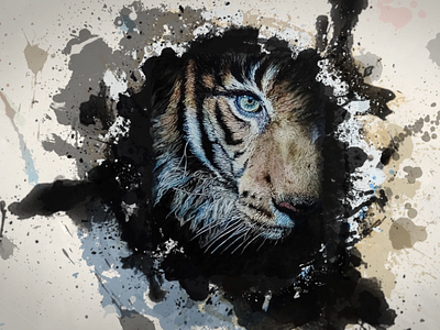 🎨 Timelapse video: Tiger 3d animal art colors editing feline illustration motiondesign paint soph art stain tiger timelapse videoedit videoediting watercolor