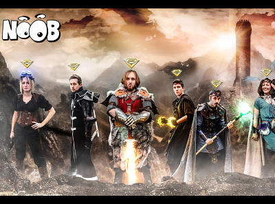 ⚔ Noob 3d actors animations armors color correction cosplay cutouts icones illustration landscape logo magic noob olydri picture sun tower video editing visual effects weapons