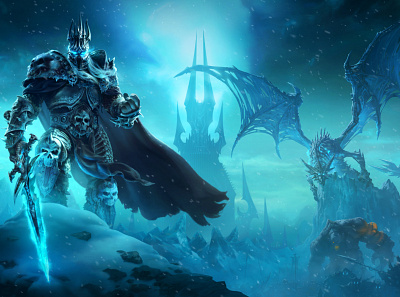 ❄ The Lich King 3d animation arthas blizzard entertainment castle death knight dragon frostmourne golem illustration picture runes snow sword vfx video editing video game visual effects world of warcraft wow