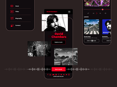 Sydney Musician - Website Design (mobile) branding design mobile first music sketch ui web website design