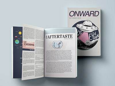 ONWARD Zine Issue #1 book cover digital magazine editorial design editorial illustration editorial layout magazine magazine cover zine