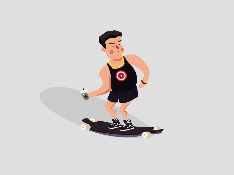 滑板少年 ui、abstract、boy、滑板