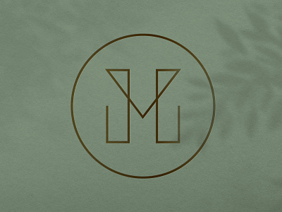 Monogram VH graphic design logo typography vector