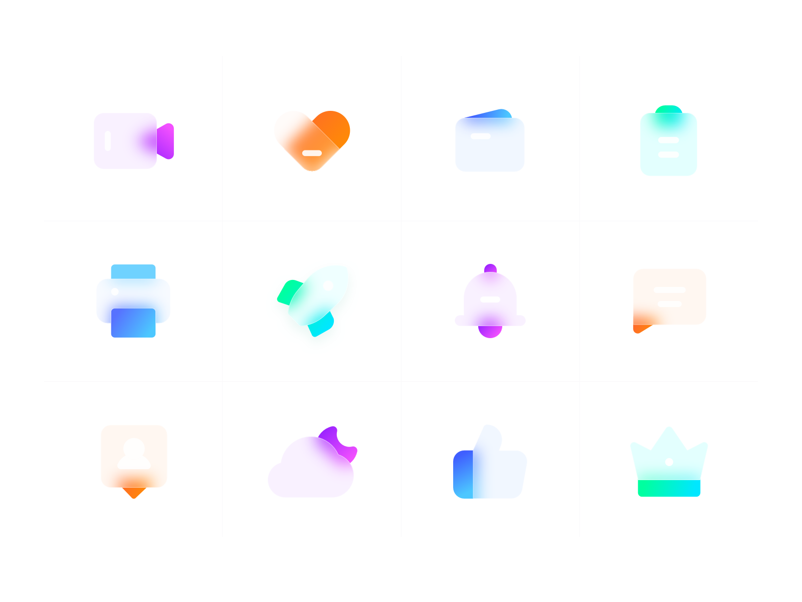 Glassmorphism Icons by Tomato_Z on Dribbble