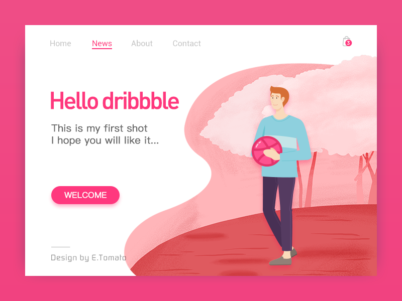 Hello Dribbble by Tomato_Z on Dribbble