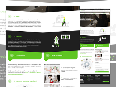 Landing Page - Lead Acquisition beauty clean clinic features flat green white illustrations landing landing page medical page page layout steps ui uiux ux web website