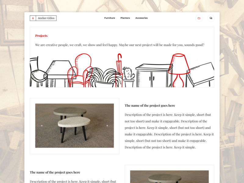 Furniture Shop Projects Page