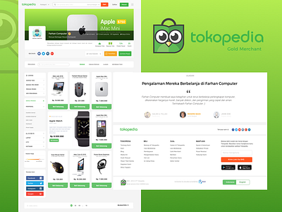 Tokopedia UI Challange design e commerce interface shop shot tokopedia ui ux web design