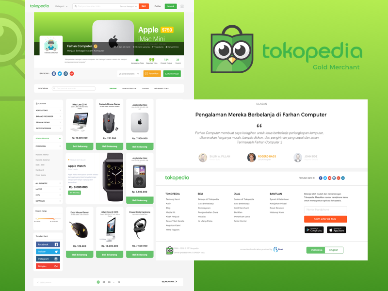 Tokopedia UI Challange by Farhan Hadi Priatna on Dribbble