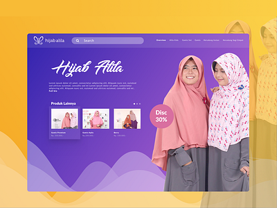 Hijab Alila design dribbble e commerce header interface shop shot ui ux web design