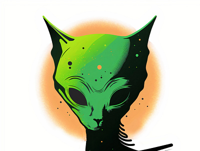 spacecat alien alien aliencat cats design digitals graphic spacecat stylish
