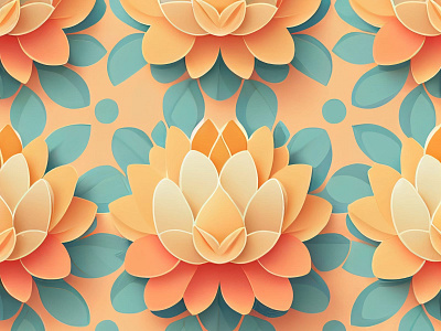 digital lotus pattern