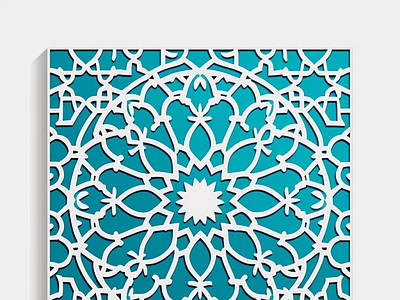 monochromatic traditional Moroccan pattern rounded (zelij) design digitals graphic design patterns