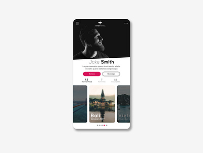 Daily UI 006 - Design Profil app design dailyui design minimalist mock up ui ui design uiux ux