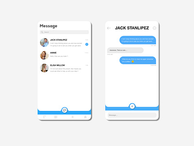 DailyUI 013 - Hint: Design a Direct Messaging app