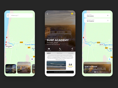 DailyUI 020 - Hint:Design a location tracker. app design creative dailyui dailyuichallenge design graphicdesign minimalist surf ui ui design uiux ux