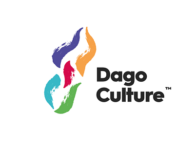 Dago Culture flat icon illustration logo vector