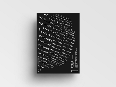 Cyclique design graphicdesign layout posterdesign typography