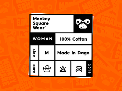 Monkey Square t-shirt label