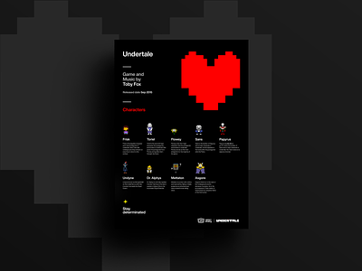 Undertale poster simpler design graphicdesign layout posterdesign typography