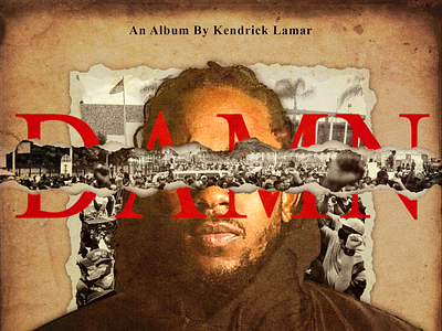 Kendrick Lamar - Damn (Cover Redesign Project) cover coverart design graphic design