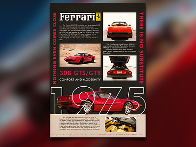 Ferrari Vintage Advertising Design