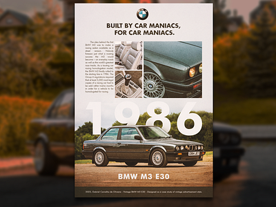 BMW M3 E30 - Vintage Post Design