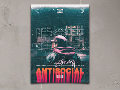 ANTISOCIAL - Poster Design branding cover coverart design graphic design poster poster design
