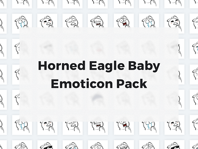 Horned Eagle Baby Emoticon Pack