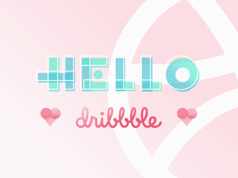 Hello dribbble! after effects animation debut firstshot hello dribbble love motion design shot