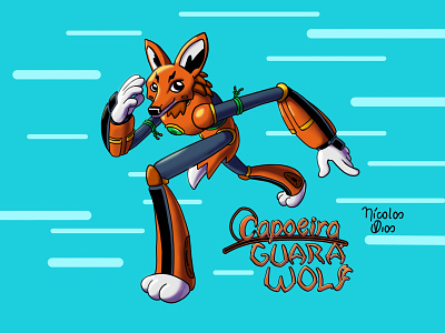 Capoeira Guará Wolf 2d character design graphic design illustration videogame