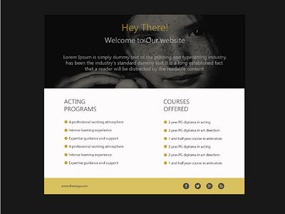 The Stage Part 2 illustration landing page theatre ui ux website