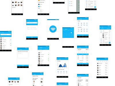 Cutt android app blue cutt expense ui ux