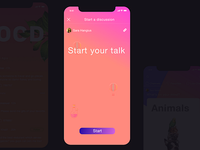 Talk app ios mobileapplication ui ux