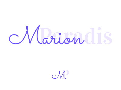 Personnal Logo branding logo logotype mademoiselle pixelle monogram opacity personnal purple ui designer violet