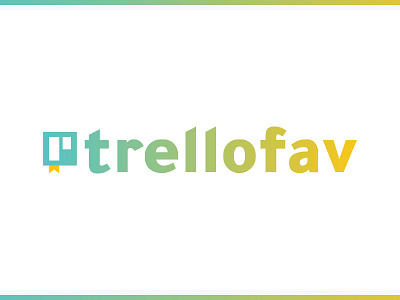 Logo Trellofav blue bookmark bookmark tool branding favoris favorite gradient keep it simple logo simple trello yellow
