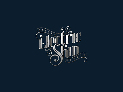 Electric Skin concept hand type logo tattoo tattoo studio