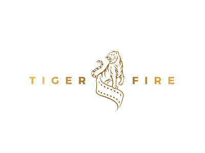 Tiger Fire branding film film maker gold logo tiger