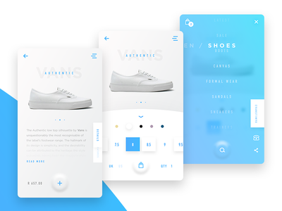 VANS_Product Page app product concept product page ui ux