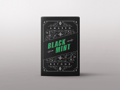 Amaren Black Mint black box branding filigree identity illustration mint packaging smoke vector
