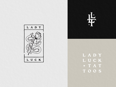 Lady Luck Tattoos branding design illustration logo logodesign tattoo typography