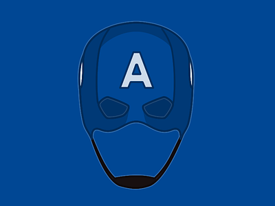 Cap'n captain america comics flat helmet illustration marvel superhero