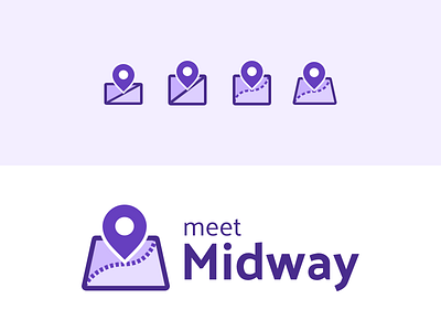 MeetMidway Logo Iteration branding iteration logo purple
