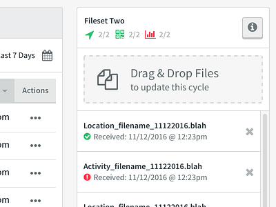 Drag & Drop Files admin administration data drag and drop processing settings tables