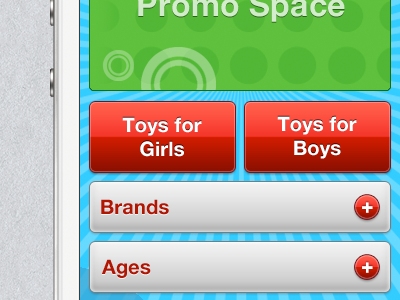 Toys for Boys blue mobile web red retail ui wip