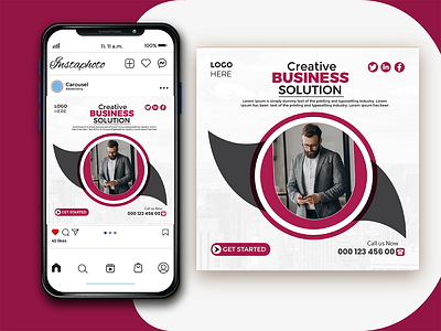 Business Social Media Post or Instagram post Template Design banner business design flyer instagram post template design layout marketing media post poster promotion template