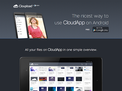 Cloupload - New Website android client cloudapp cloupload website
