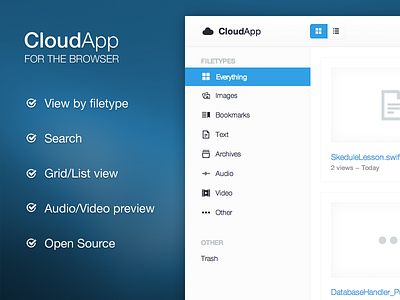[Available] CloudApp - A Better Webclient client cloudapp frontend open source php ui ux web