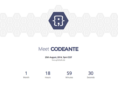 Codeante - Launching Very Soon apfeltalk codeante countdown landing launch livestream